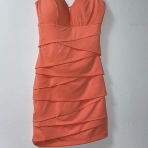 Coral bodycon dress